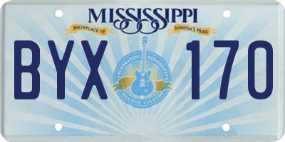 MS license plate BYX170
