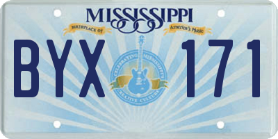 MS license plate BYX171