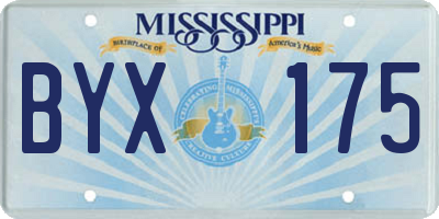 MS license plate BYX175