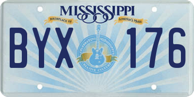 MS license plate BYX176