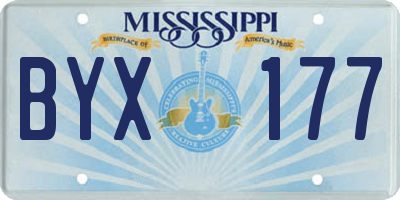 MS license plate BYX177