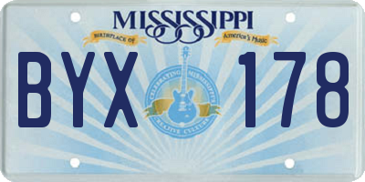 MS license plate BYX178