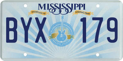 MS license plate BYX179