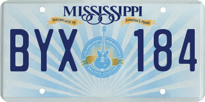 MS license plate BYX184