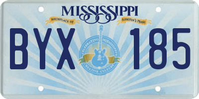 MS license plate BYX185