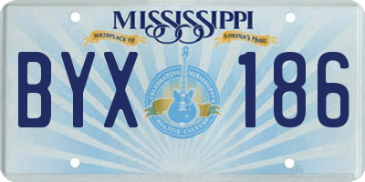 MS license plate BYX186