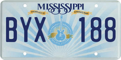 MS license plate BYX188