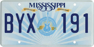 MS license plate BYX191