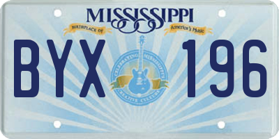 MS license plate BYX196