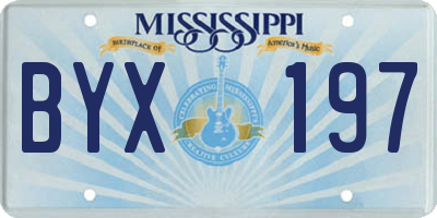MS license plate BYX197