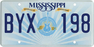MS license plate BYX198