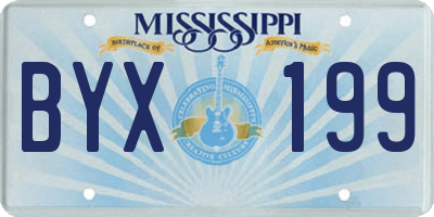 MS license plate BYX199