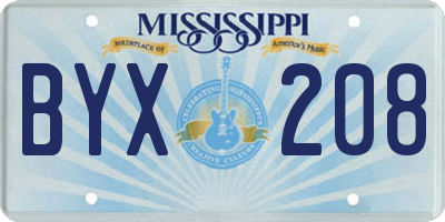 MS license plate BYX208