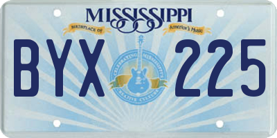 MS license plate BYX225