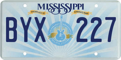 MS license plate BYX227
