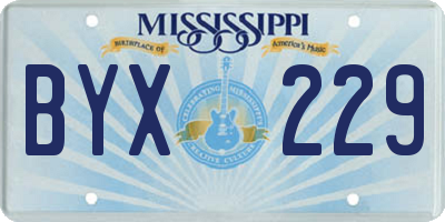 MS license plate BYX229