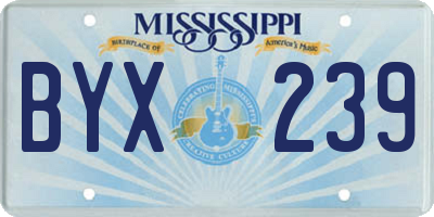 MS license plate BYX239