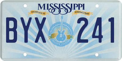 MS license plate BYX241