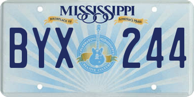 MS license plate BYX244
