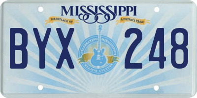 MS license plate BYX248
