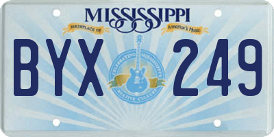 MS license plate BYX249