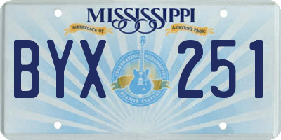MS license plate BYX251