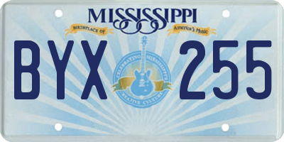 MS license plate BYX255