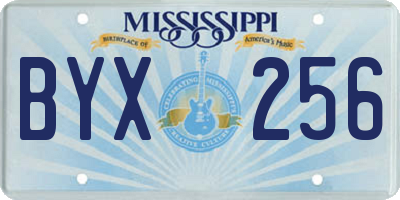 MS license plate BYX256