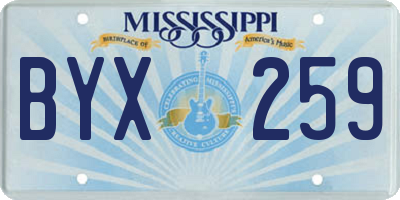 MS license plate BYX259