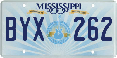 MS license plate BYX262