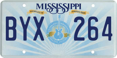 MS license plate BYX264