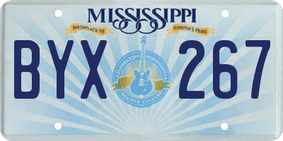 MS license plate BYX267