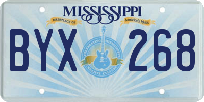 MS license plate BYX268