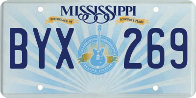 MS license plate BYX269