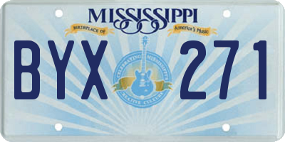 MS license plate BYX271