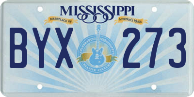 MS license plate BYX273