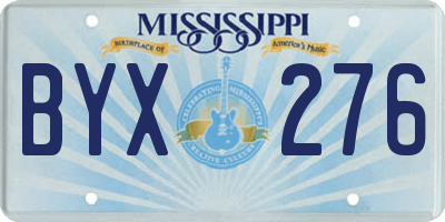 MS license plate BYX276