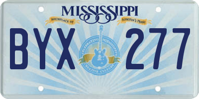 MS license plate BYX277