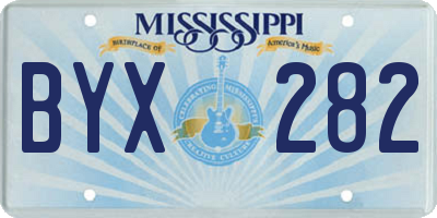 MS license plate BYX282