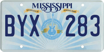 MS license plate BYX283