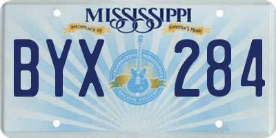 MS license plate BYX284