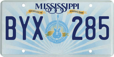 MS license plate BYX285