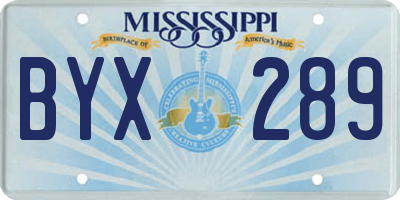 MS license plate BYX289