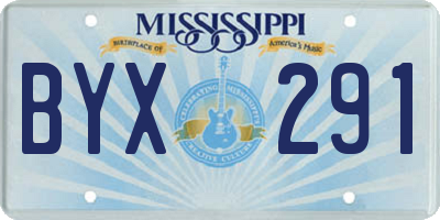 MS license plate BYX291