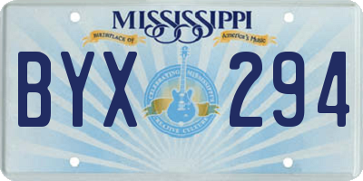 MS license plate BYX294