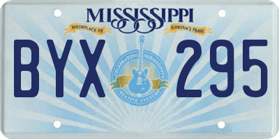 MS license plate BYX295