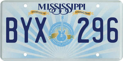 MS license plate BYX296
