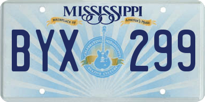 MS license plate BYX299