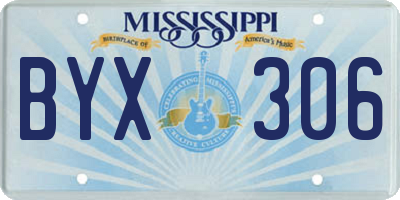 MS license plate BYX306