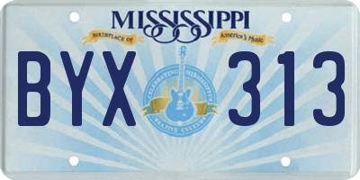MS license plate BYX313